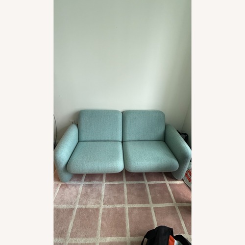 Used Herman Miller Blue Wool 2 Seater Sofa for sale on AptDeco