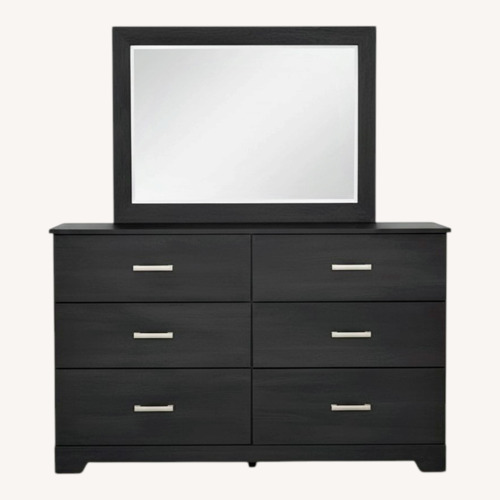 Used Ashley Hollymount Dark Brown Wood Floor Mirror for sale on AptDeco