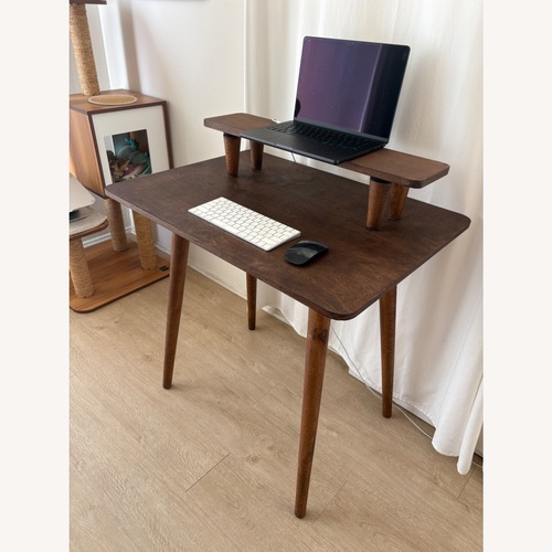 Used Mid-Century Modern Walnut & Beech Wood Desk for sale on AptDeco