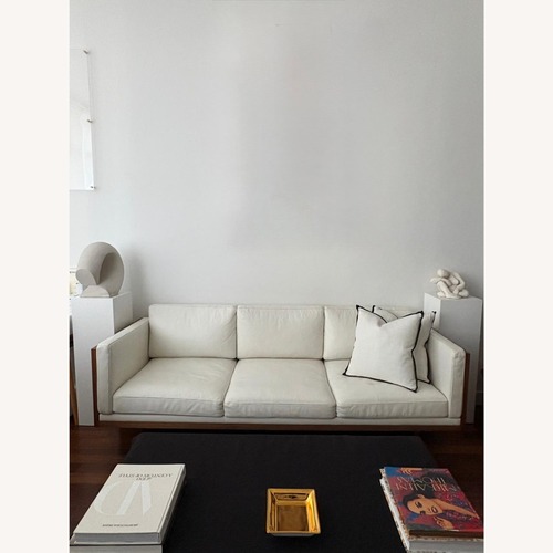 Used Kardiel White Leather Sofa for sale on AptDeco