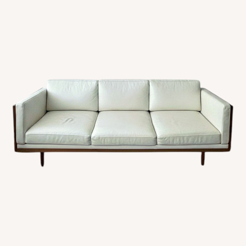 Used Kardiel White Leather Sofa for sale on AptDeco