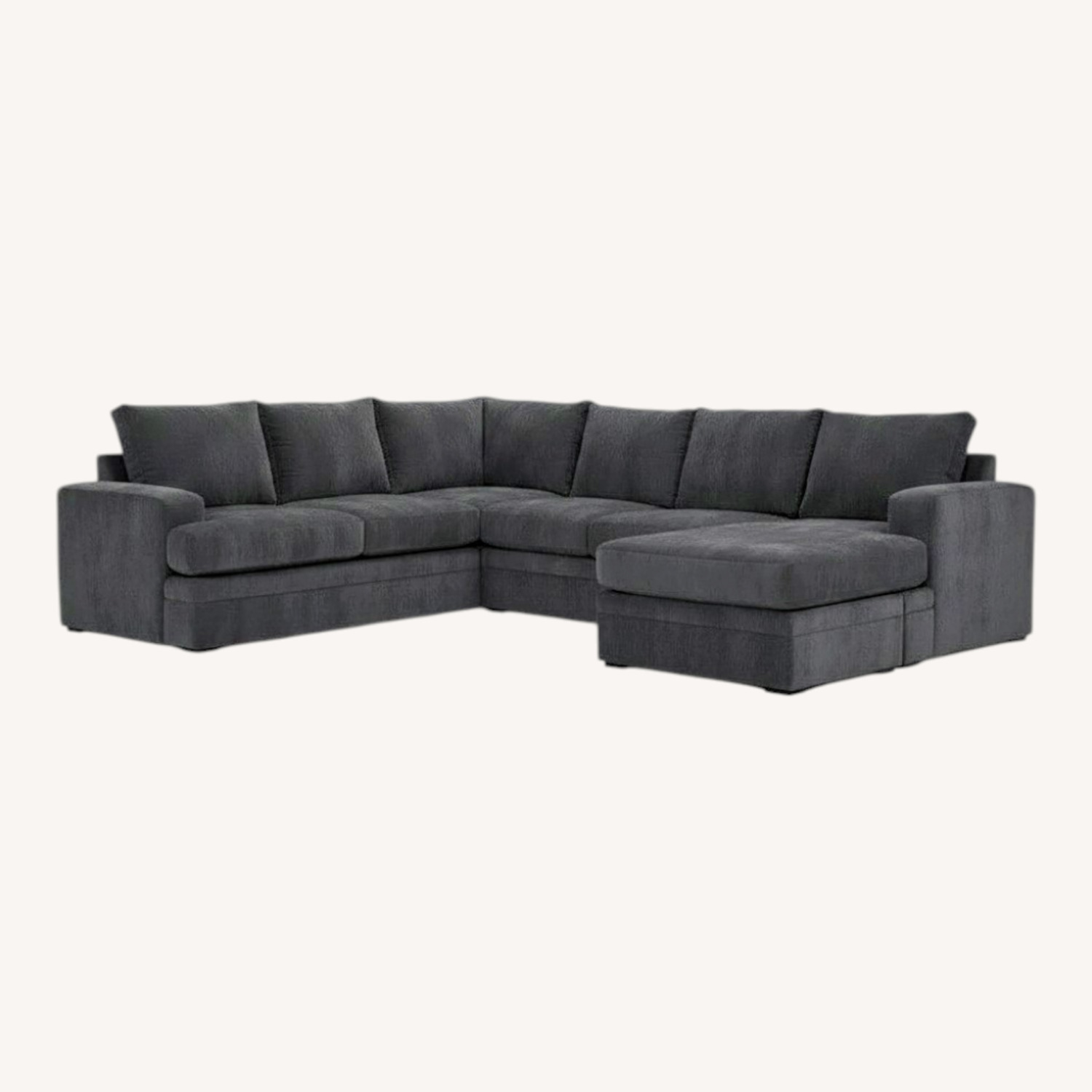 Living Spaces Light Gray Fabric 2 Piece Sectional - image-0