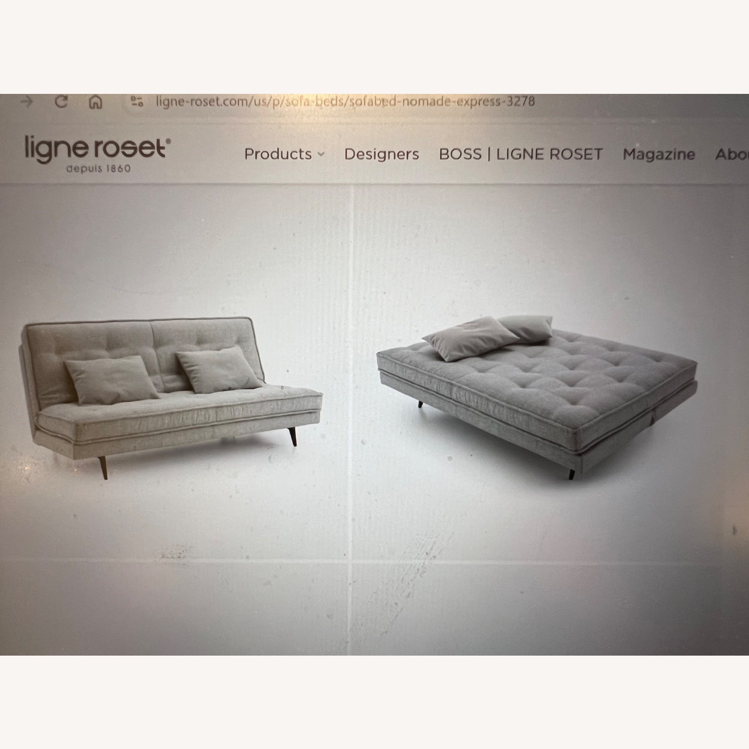 Ligne Roset Light Brown Sleeper Sofa - image-3