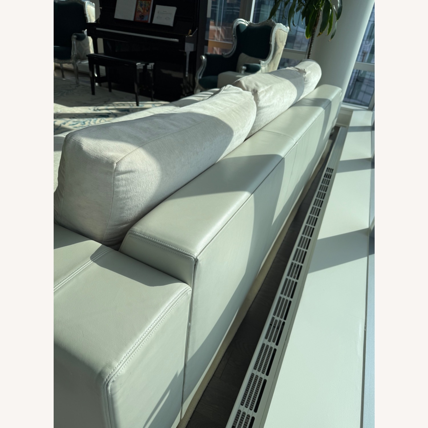 Holly Hunt Leather and Fabric Custom Sofa - image-2