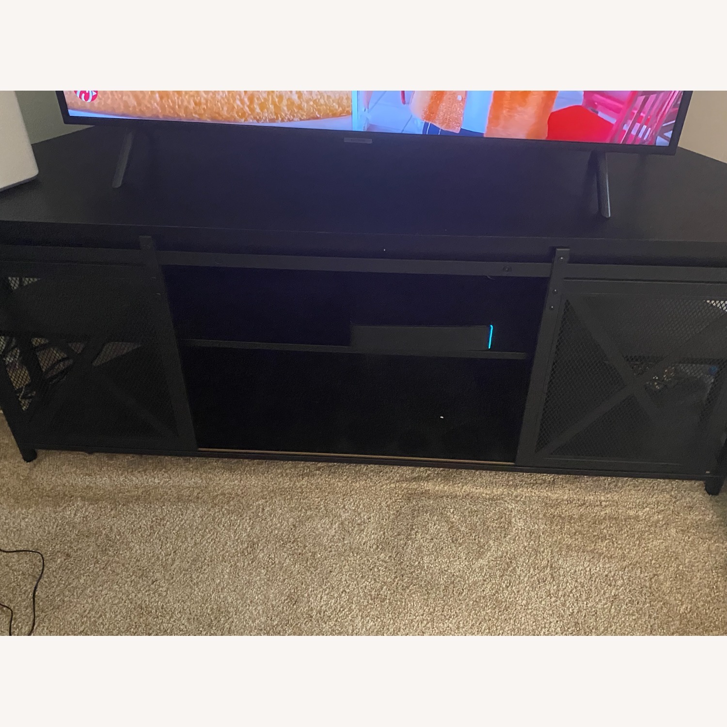 Amazon Black Metal Media Storage/Tv Stand - image-3