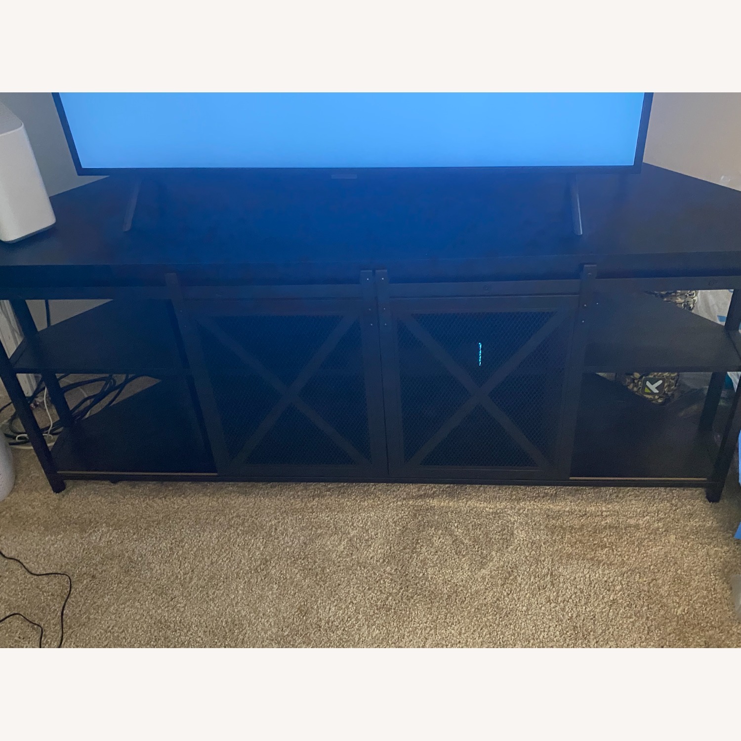 Amazon Black Metal Media Storage/Tv Stand - image-2