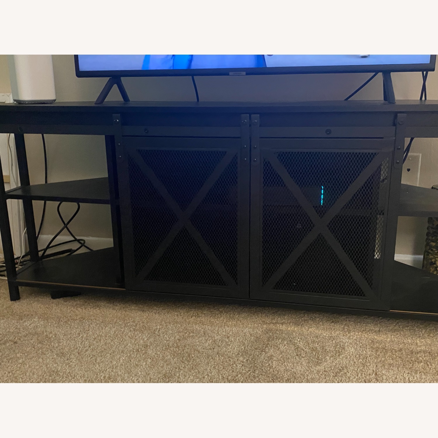 Amazon Black Metal Media Storage/Tv Stand - image-4