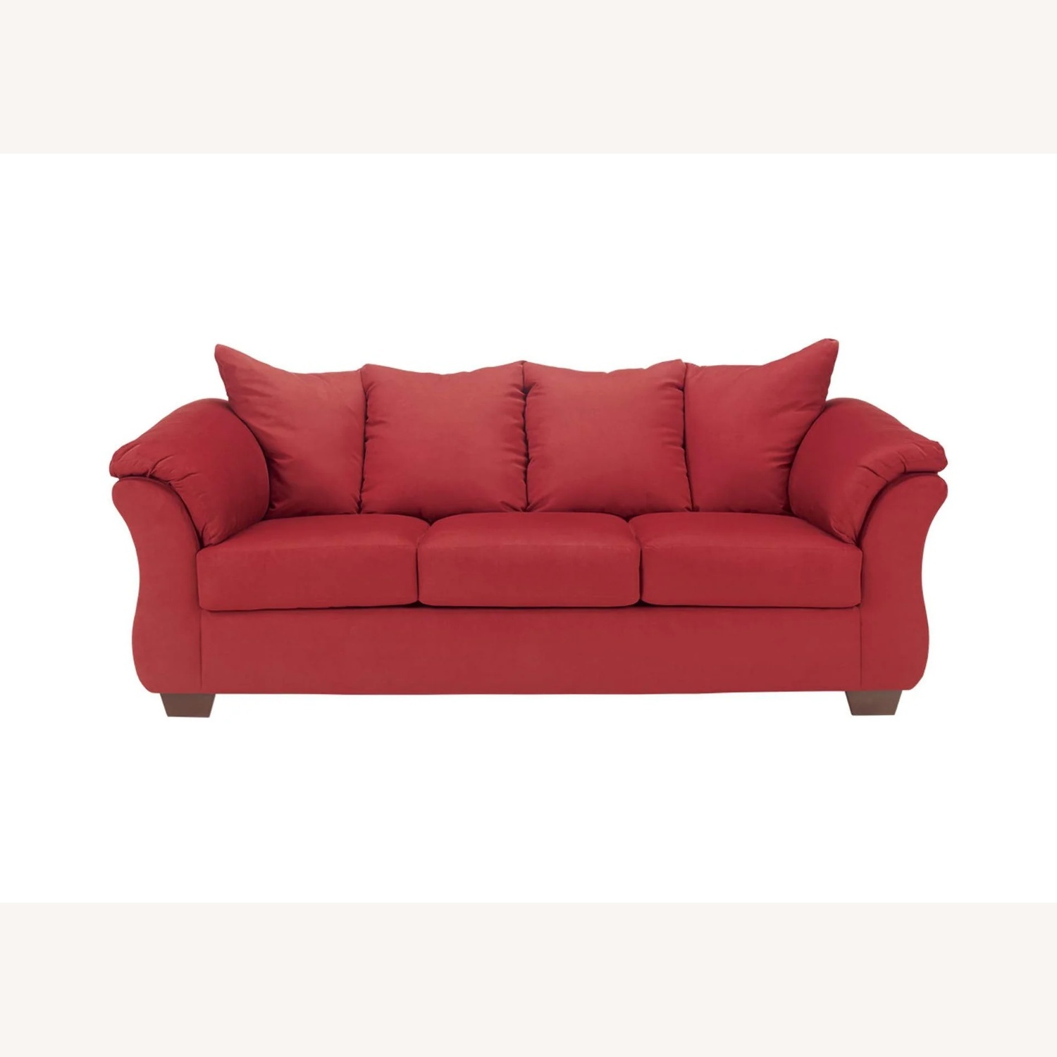 Ashley Furniture Red Fabric 3+ Seater Sofa - image-5