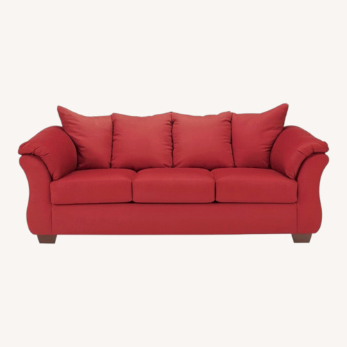 Used Ashley Furniture Red Fabric 3+ Seater Sofa for sale on AptDeco