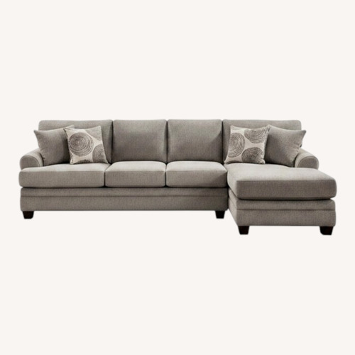 Used Light Gray 2 Piece Sectional  for sale on AptDeco