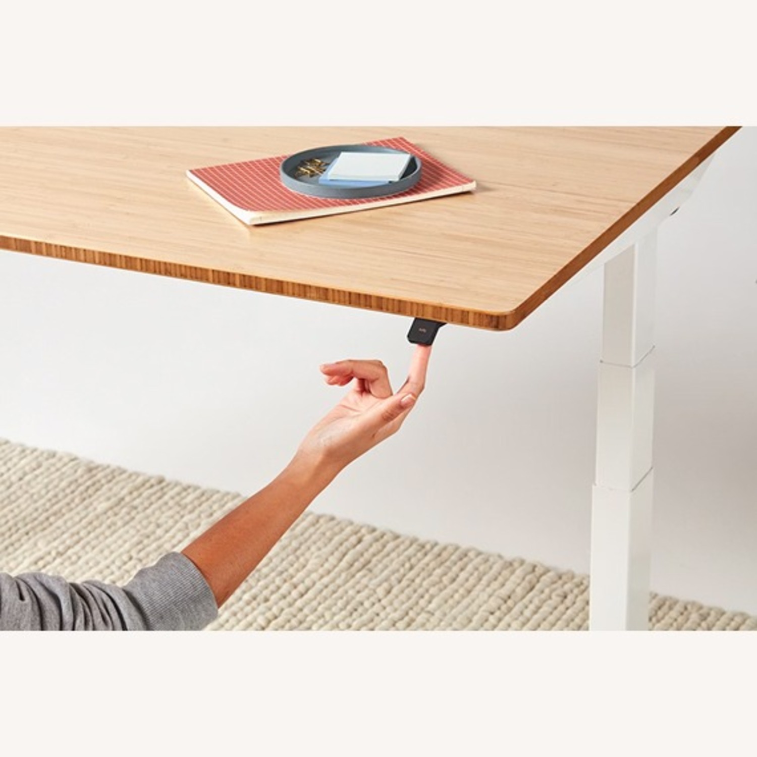 Herman Miller Light Brown Bamboo Desk - image-3