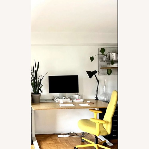 Used Herman Miller Light Brown Bamboo Desk for sale on AptDeco