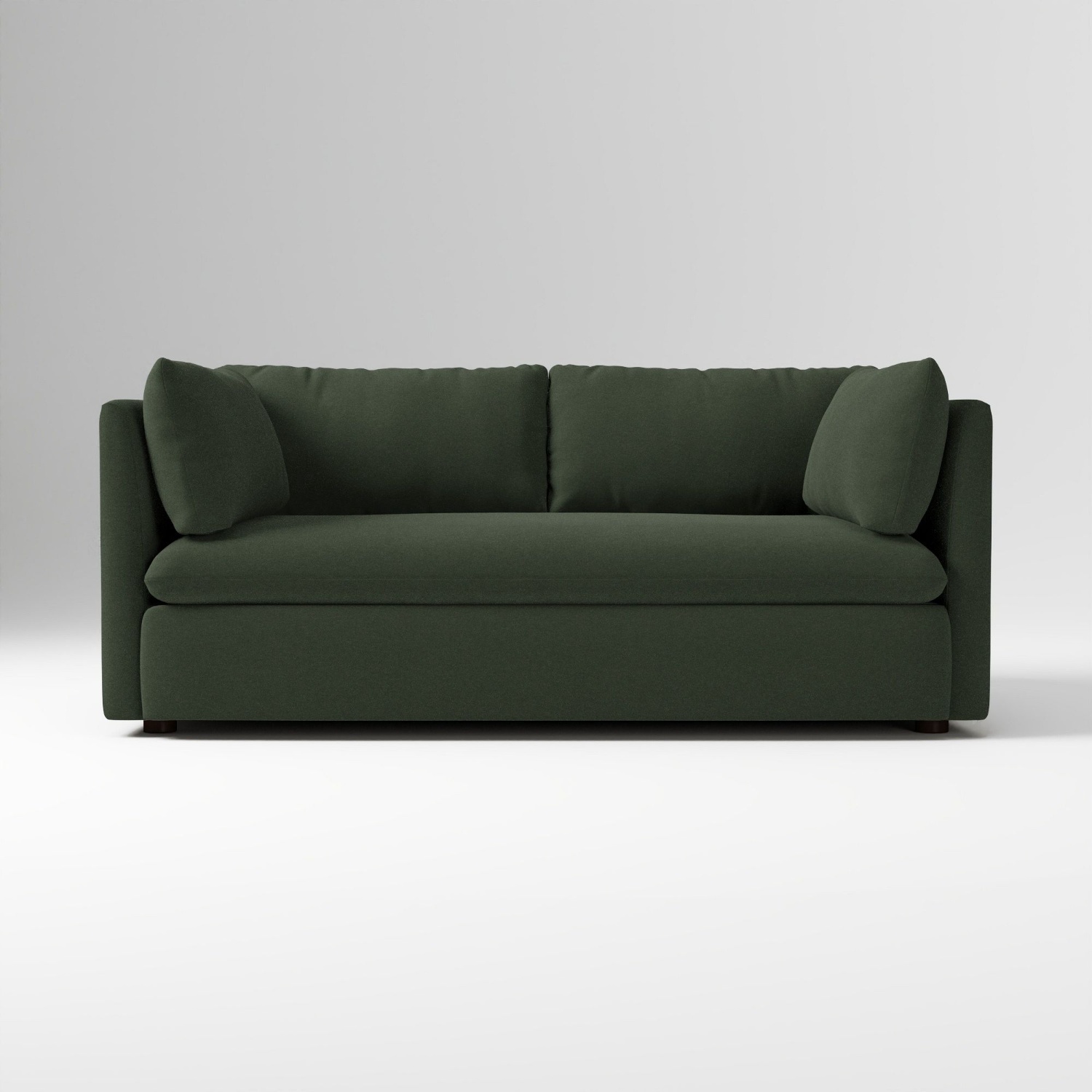 West Elm Shelter Green Fabric 3+ Seater Sofa - image-4