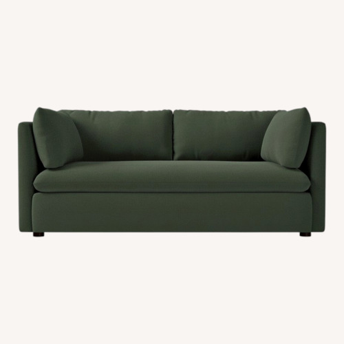 Used West Elm Shelter Green Fabric 3+ Seater Sofa for sale on AptDeco