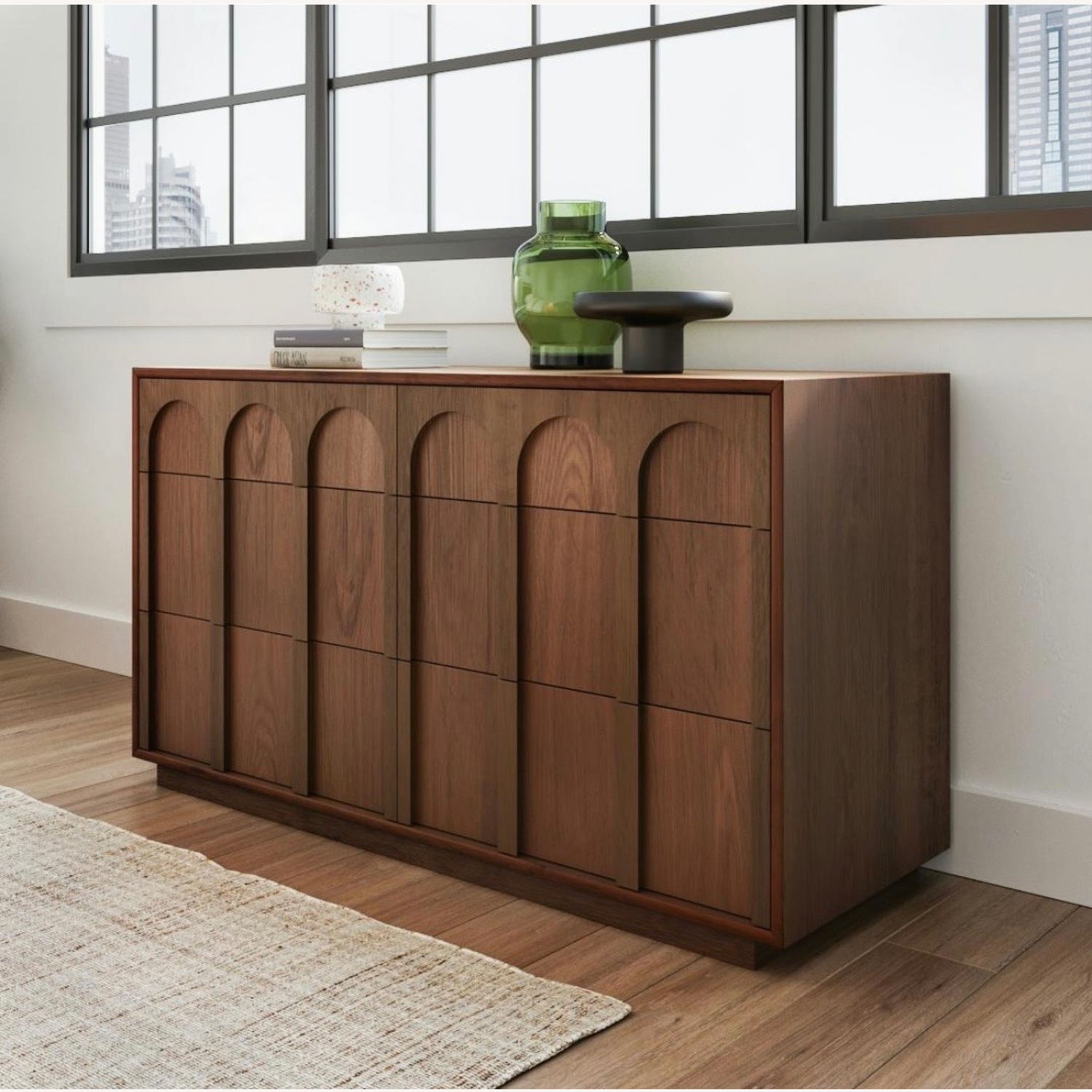 Article Prima 6-Drawer Double Dresser Walnut - image-5