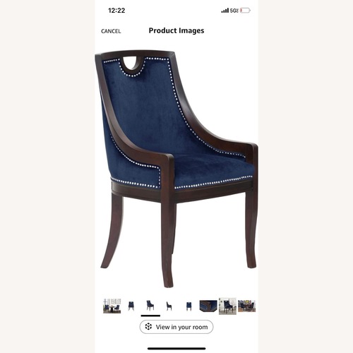 Used Amazon Blue Wood Armchairs for sale on AptDeco