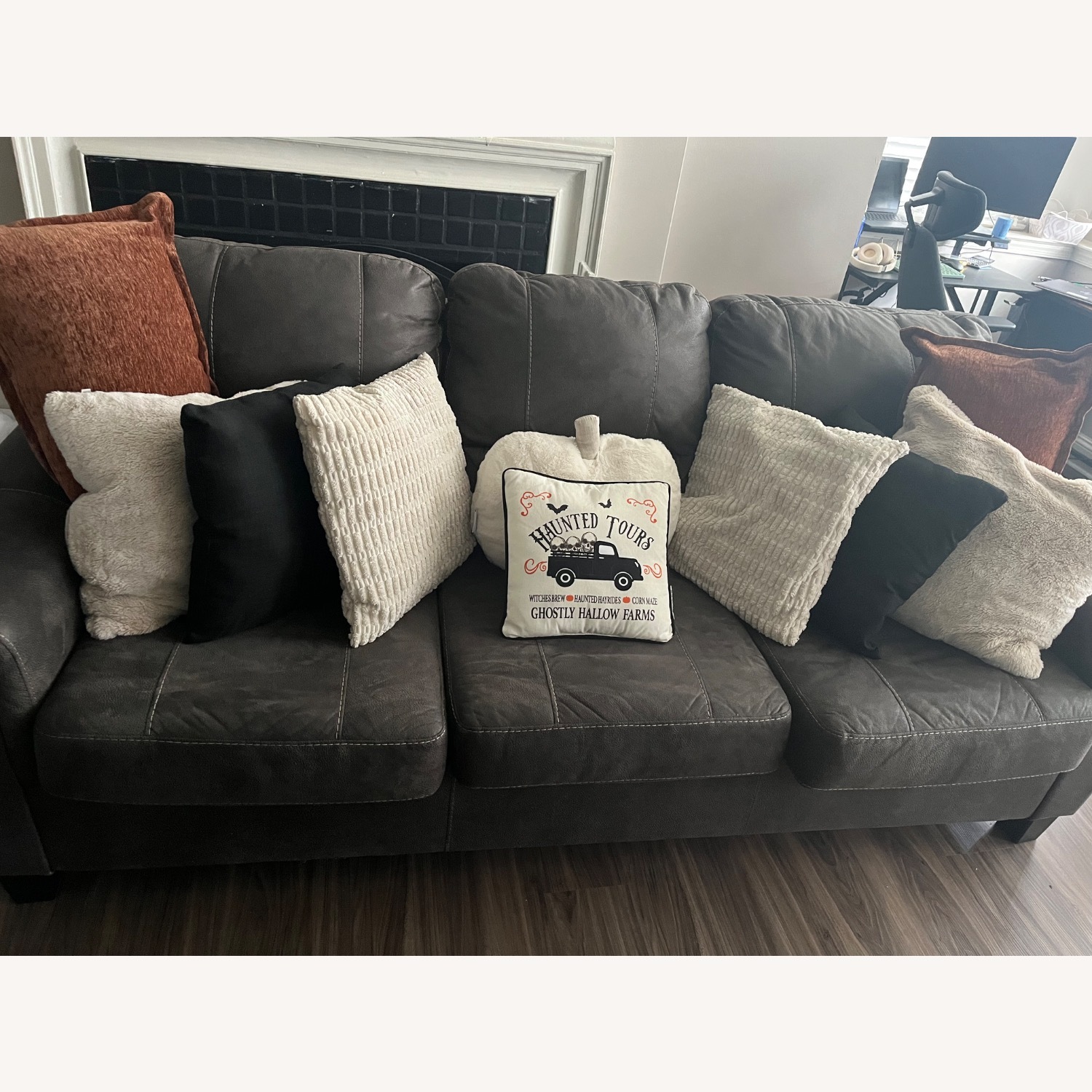 Ashley Furniture Dark Gray 3+ Seater Sofa - image-2