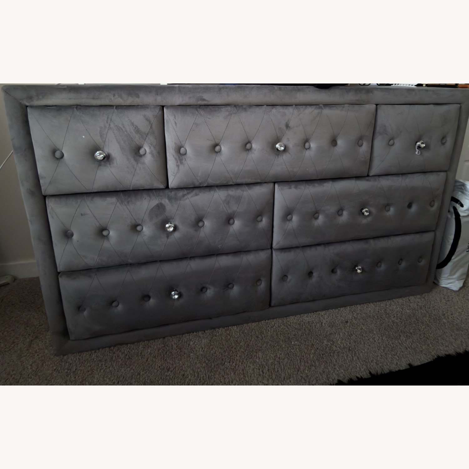 Wayfair Rhinestone Velvet Dresser - image-1