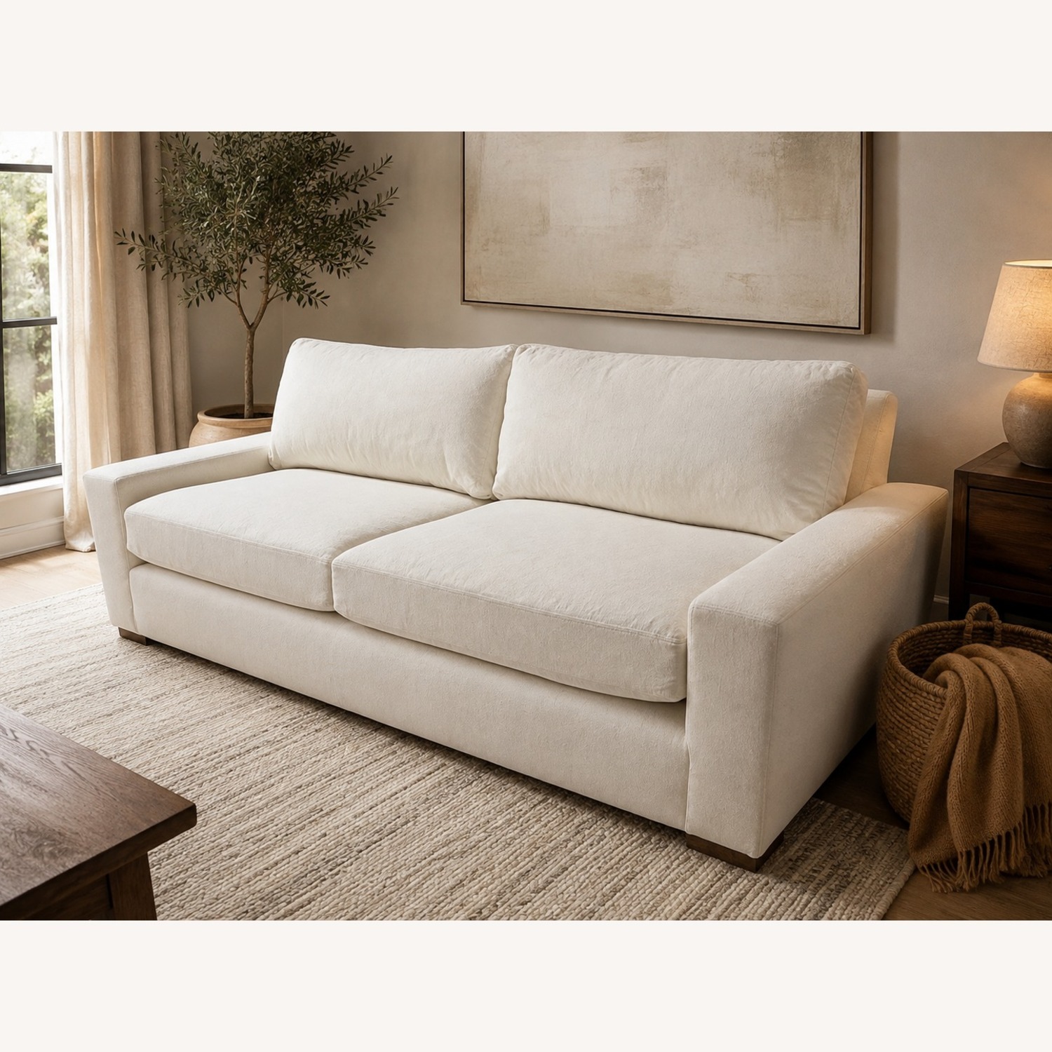 Restoration Hardware Maxwell White 3+ Seater Sofa - image-24