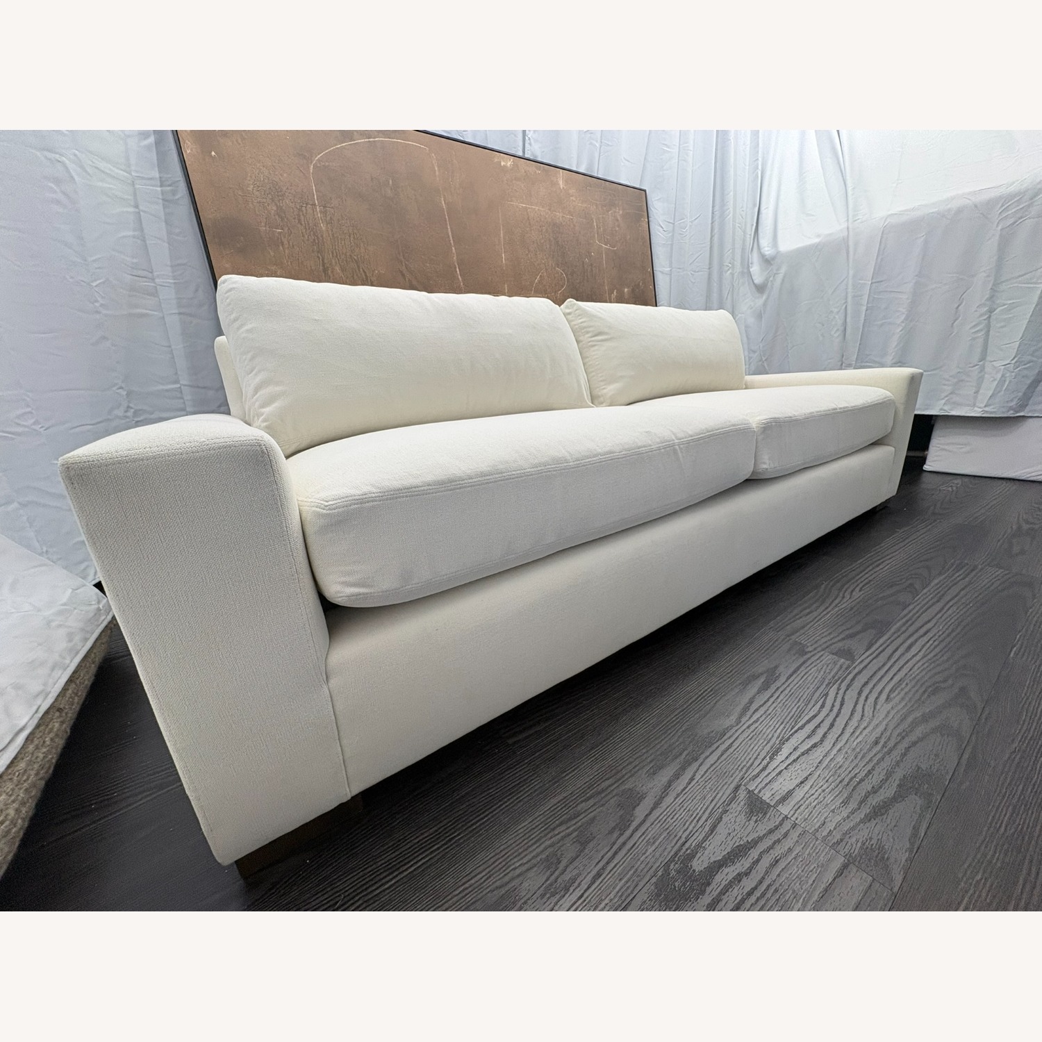 Restoration Hardware Maxwell White 3+ Seater Sofa - image-14