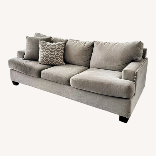 Used Light Gray Fabric 3+ Seater Sofa for sale on AptDeco