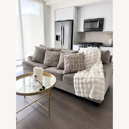 Used Light Gray Fabric 3+ Seater Sofa for sale on AptDeco