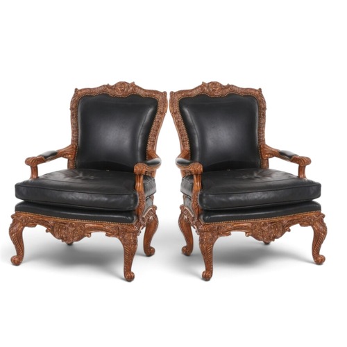 Used Maitland-Smith Black Leather Armchair for sale on AptDeco
