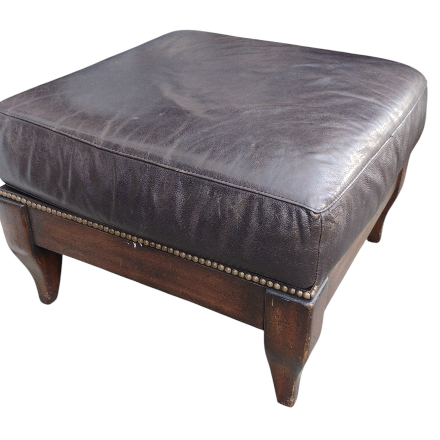 Vintage/Antique Dark Brown Leather Armchair - image-4