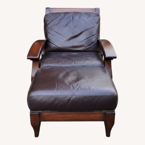 Used Vintage/Antique Dark Brown Leather Armchair for sale on AptDeco