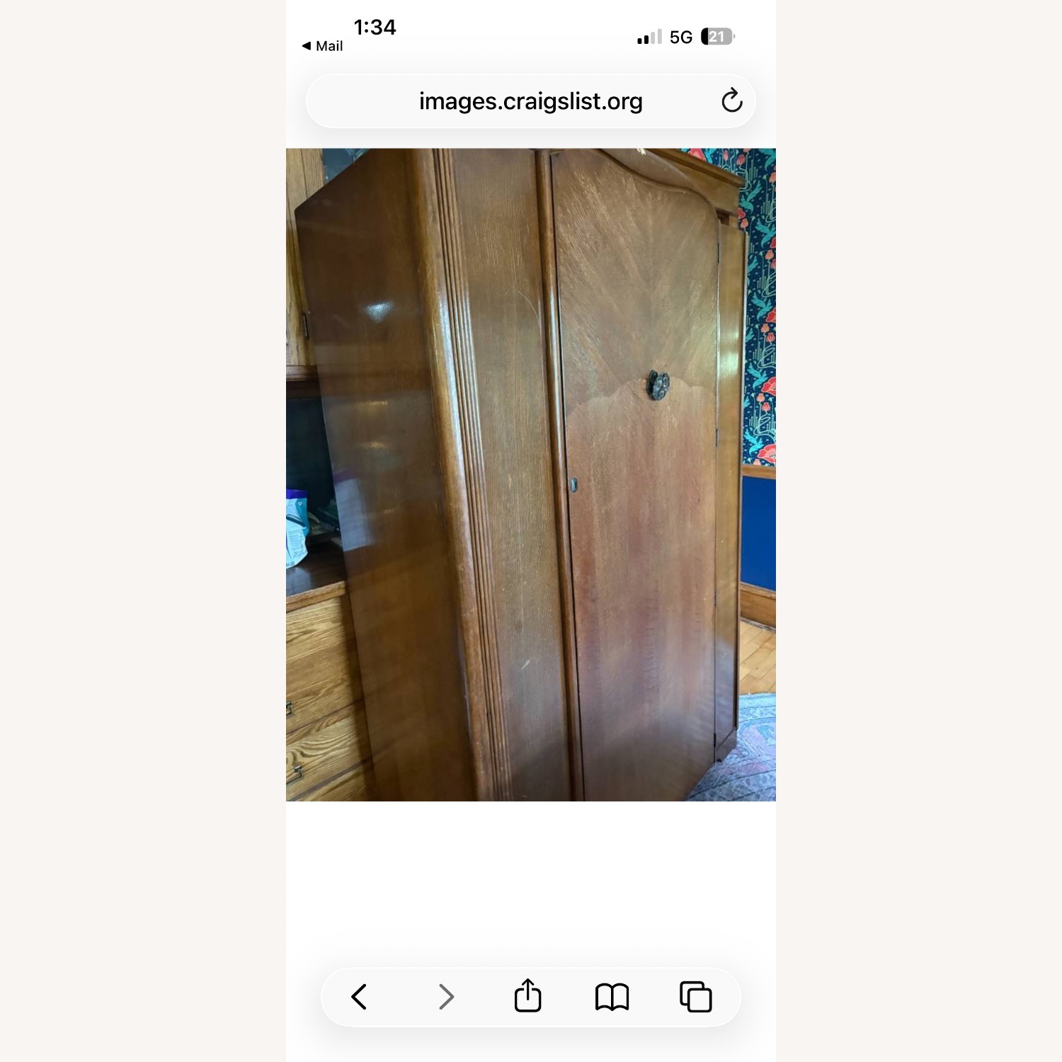 Austinsuites Antique Natural Wood Wardrobe - image-1