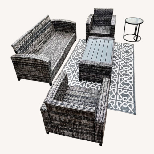 Used Peter Andrews Dark Gray Wicker Patio Furniture for sale on AptDeco