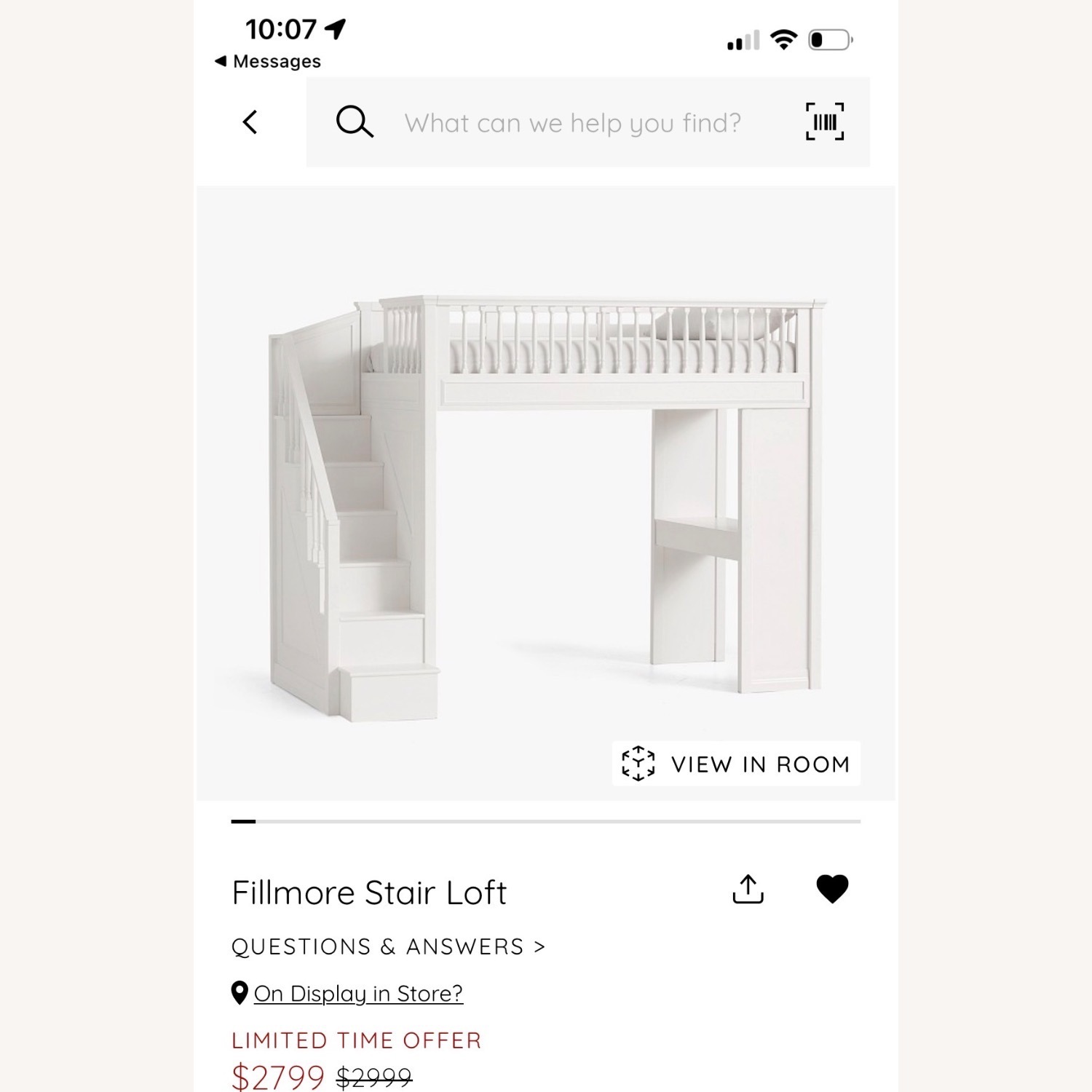 Pottery Barn Kids White Wood Bunk Bed - image-4