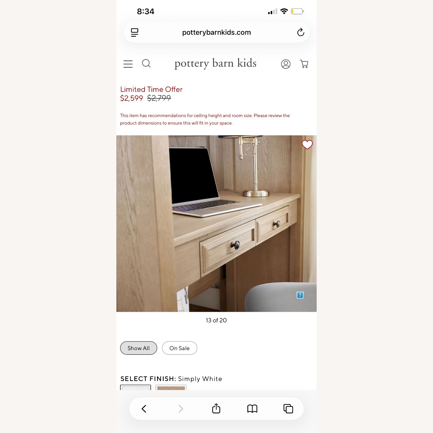 Pottery Barn Kids White Wood Bunk Bed - image-2