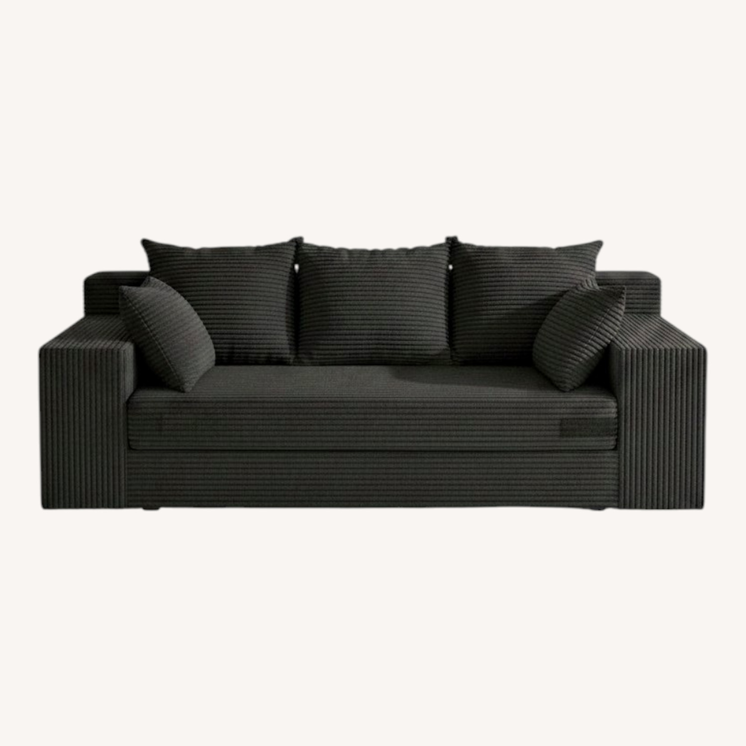 Amazon Black Microsuede 3+ Seater Sofa - image-5