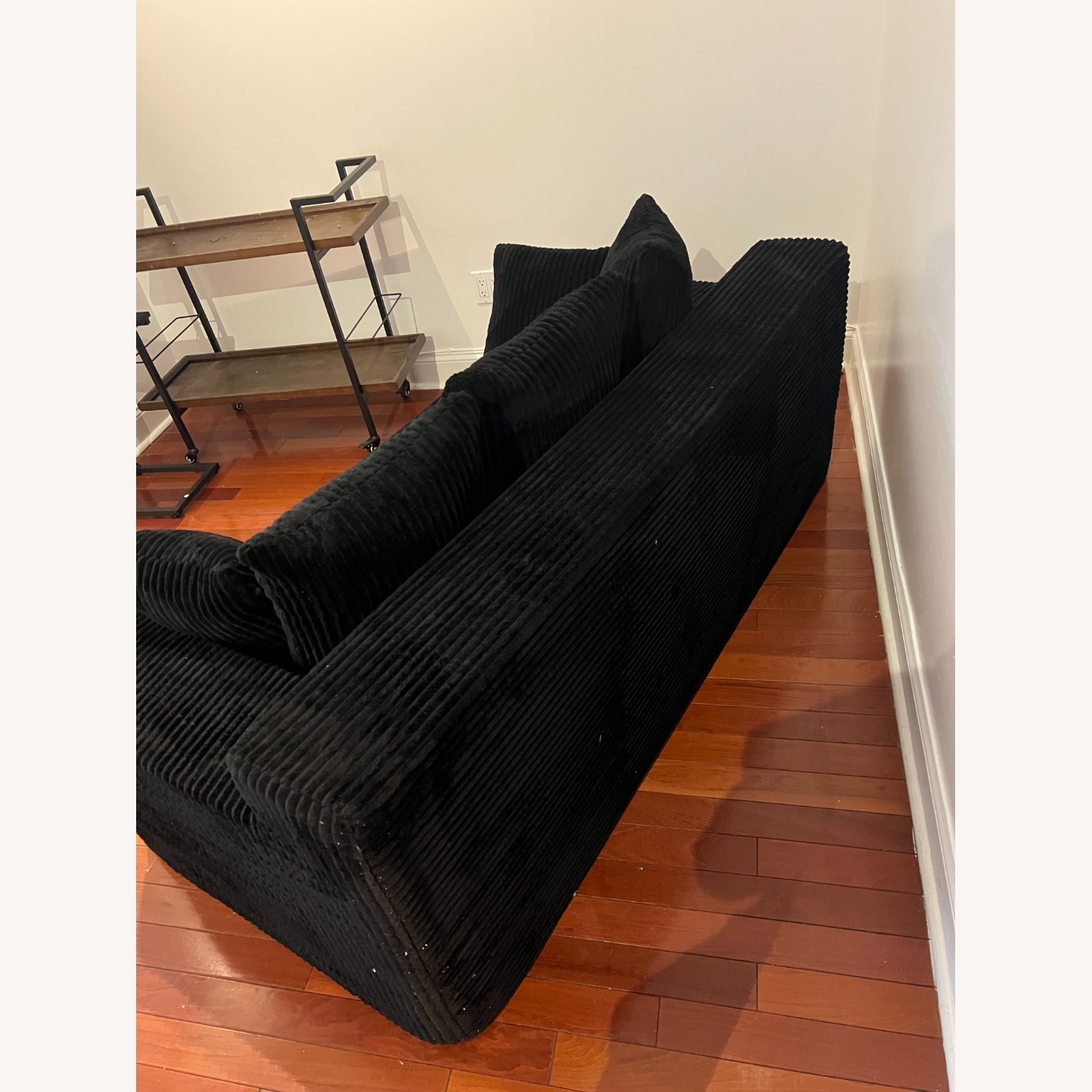 Amazon Black Microsuede 3+ Seater Sofa - image-1