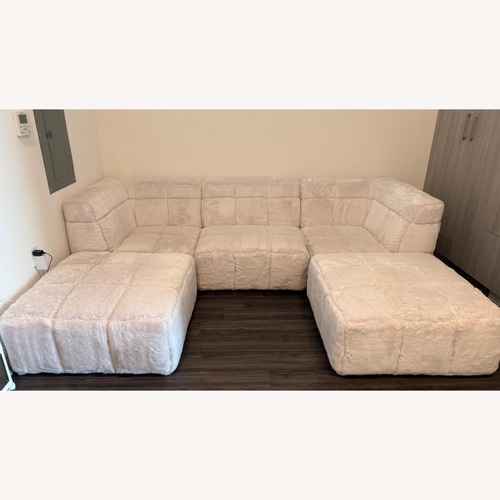 Used Pottery Barn Teen Baldwin White 3+ Piece Sectional for sale on AptDeco