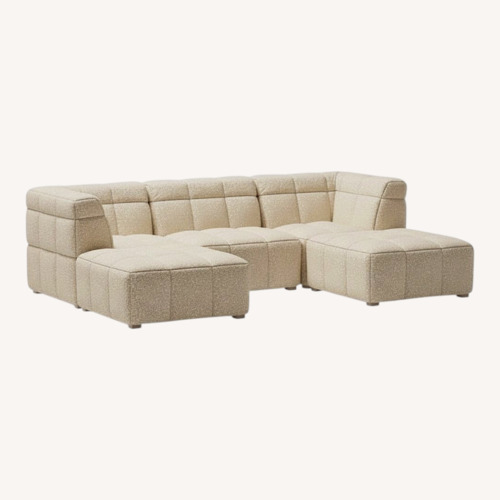 Used Pottery Barn Teen Baldwin White 3+ Piece Sectional for sale on AptDeco