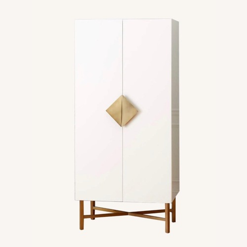 Used CB2 Astoria Wardrobe (White) for sale on AptDeco