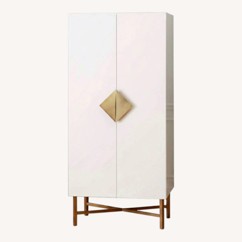 Used CB2 Astoria Wardrobe (White) for sale on AptDeco