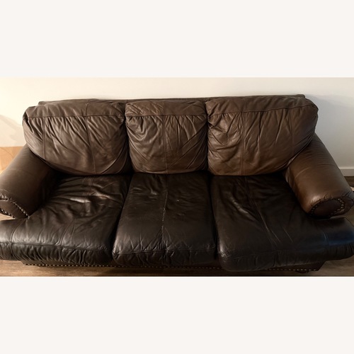 Used Jennifer Convertibles Leather Sofa for sale on AptDeco