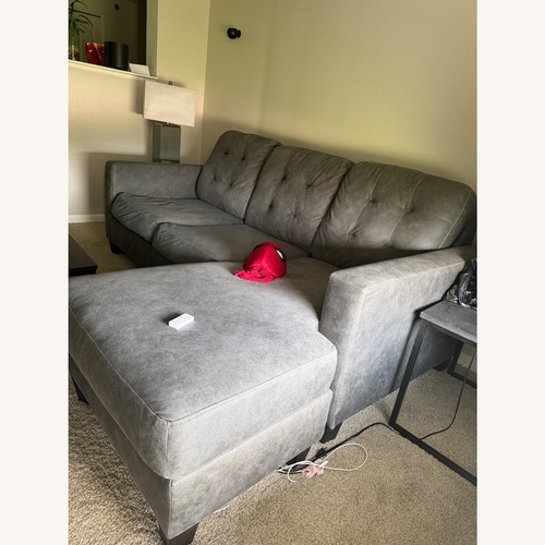 Used Grey Sectional Sofa with Chaise for sale on AptDeco