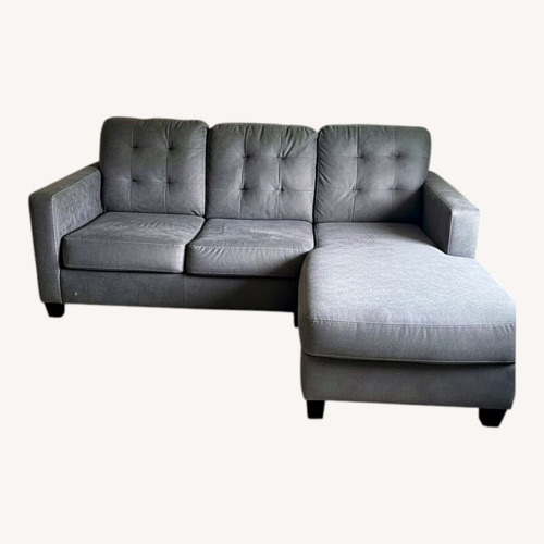 Used Grey Sectional Sofa with Chaise for sale on AptDeco