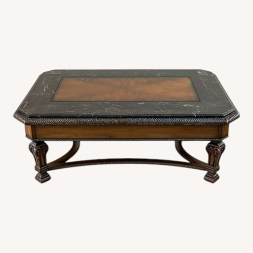 Used Raymour & Flanigan Marble Coffee Table for sale on AptDeco