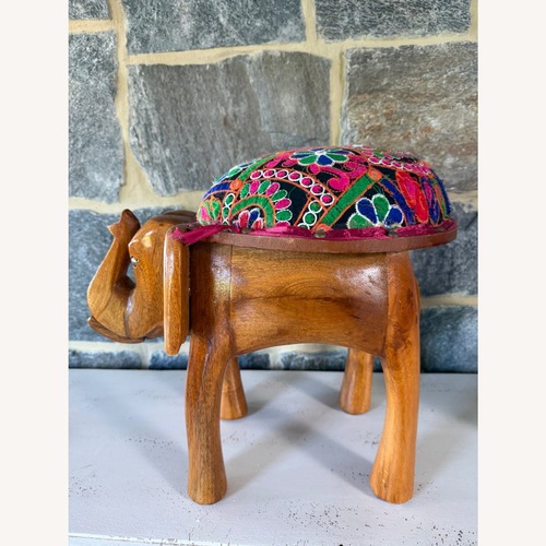 Used Wood Elephant Footstool  for sale on AptDeco