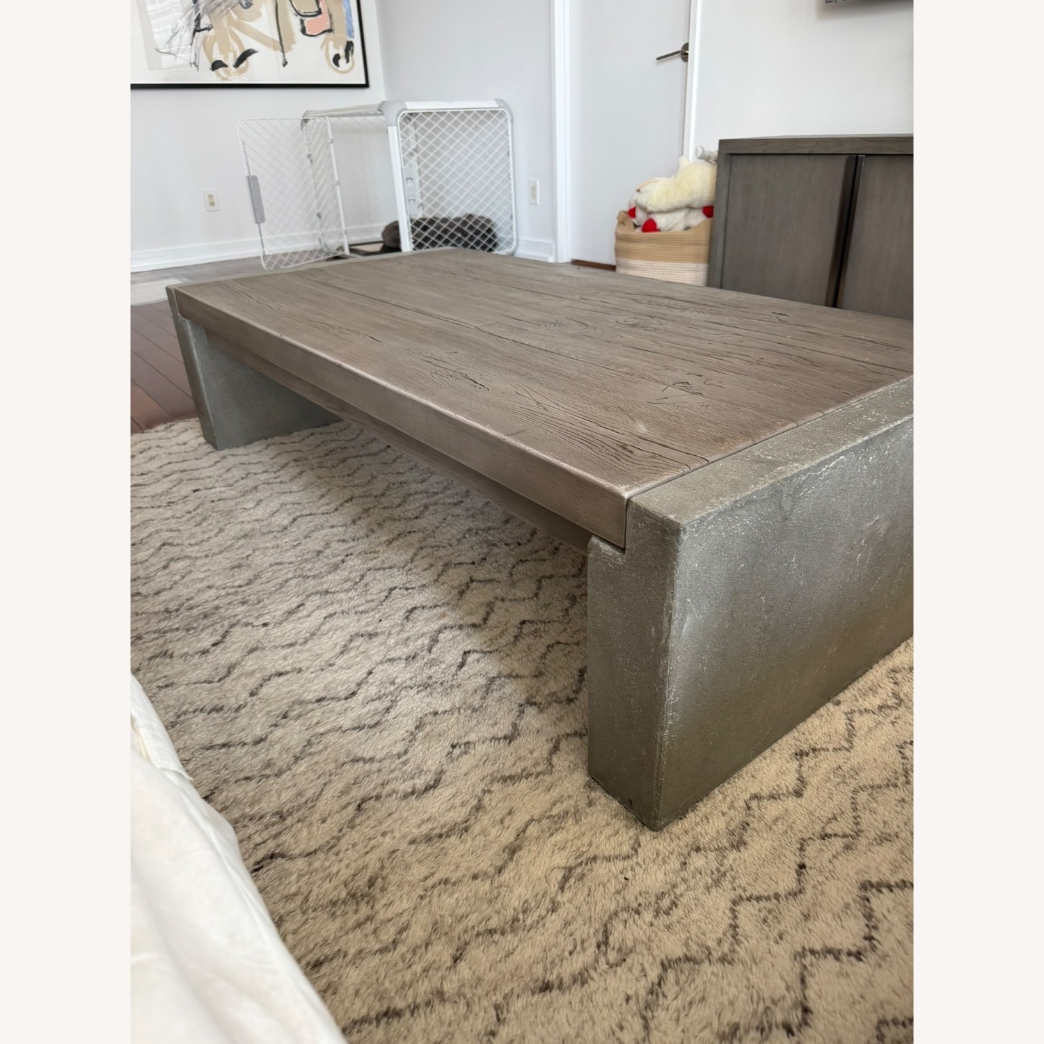 Restoration Hardware Concrete Pier Coffee Table - image-1