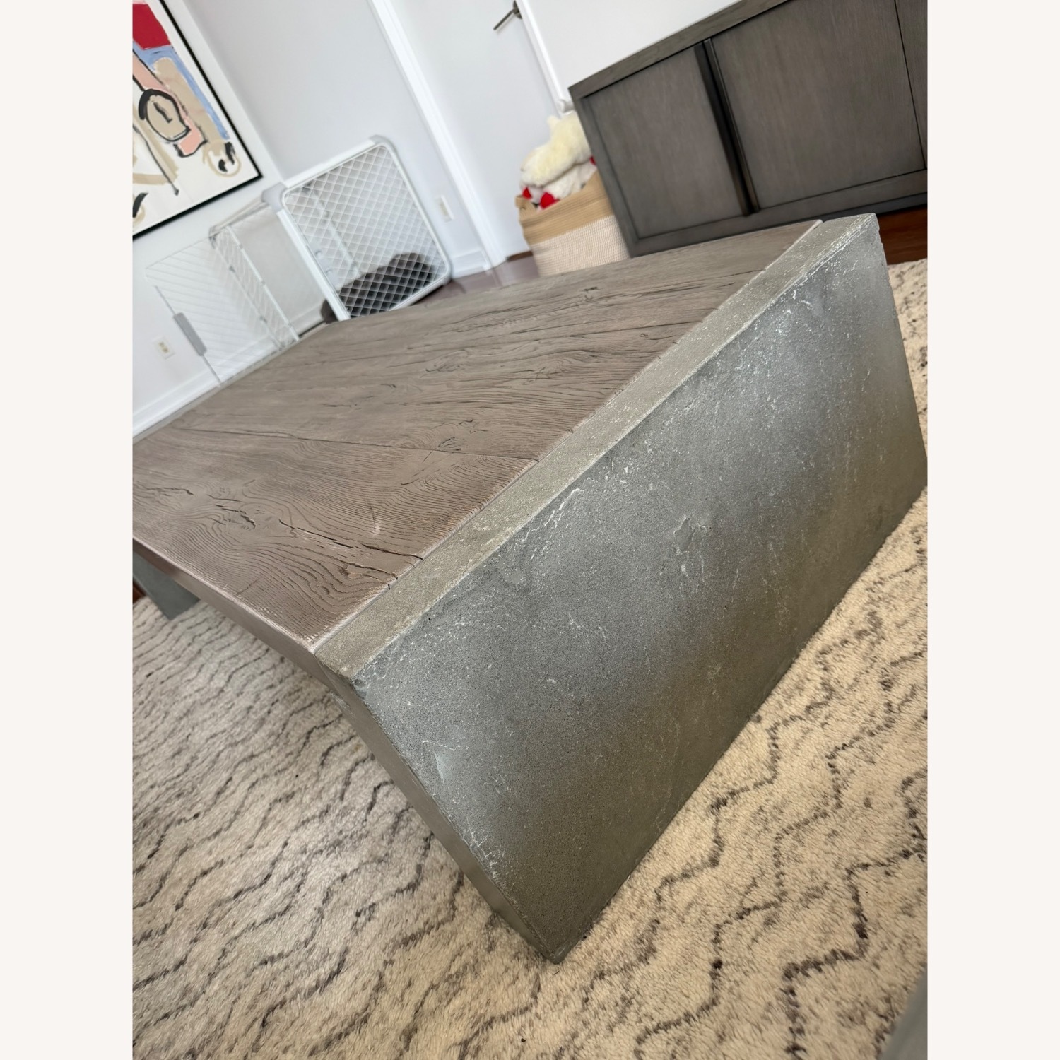 Restoration Hardware Concrete Pier Coffee Table - image-3