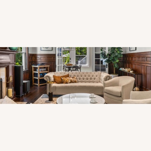 Used Arhaus Natural Linen 3+ Seater Sofa for sale on AptDeco