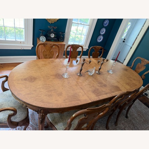 Used Romweber Burlwood Dining Set for sale on AptDeco