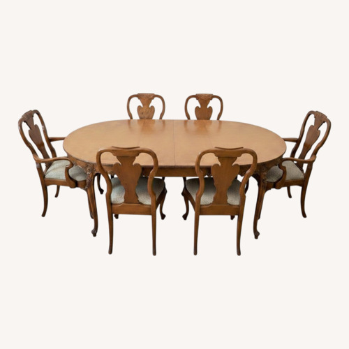 Used Romweber Burlwood Dining Set for sale on AptDeco