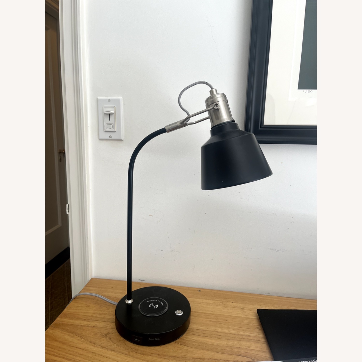 Table Lamp with Wireless Charger - image-1